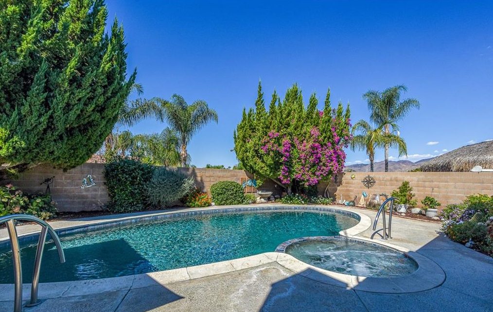 Backyard pool at a Temecula home
